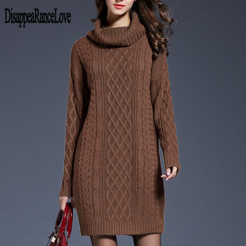 Cowl Neck Oversized Sweater Dress