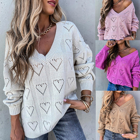 Heart Hollow Crochet Sweater