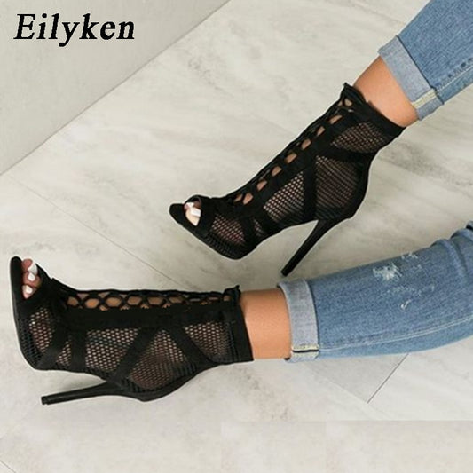 Eilyken Lace Up Cross-tied Booties