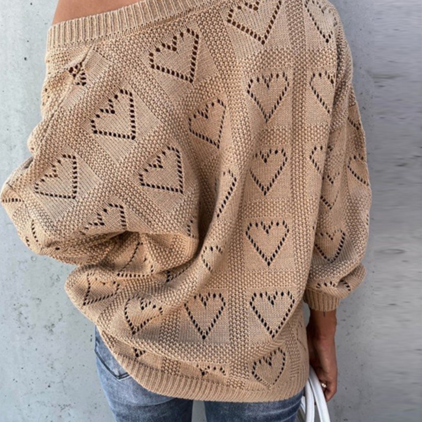Heart Hollow Crochet Sweater