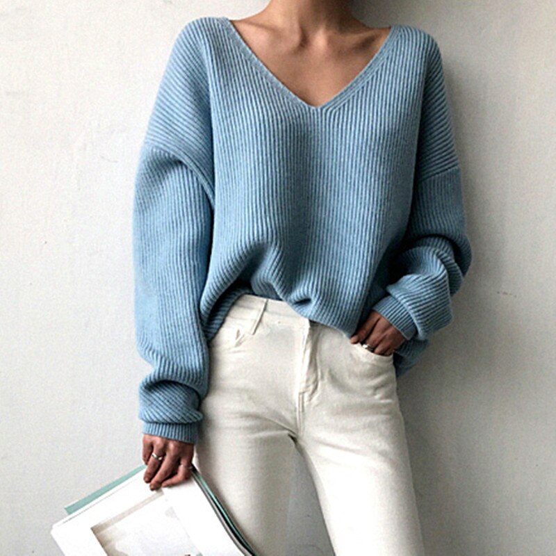 Casual Pullover V-Neck Sweater