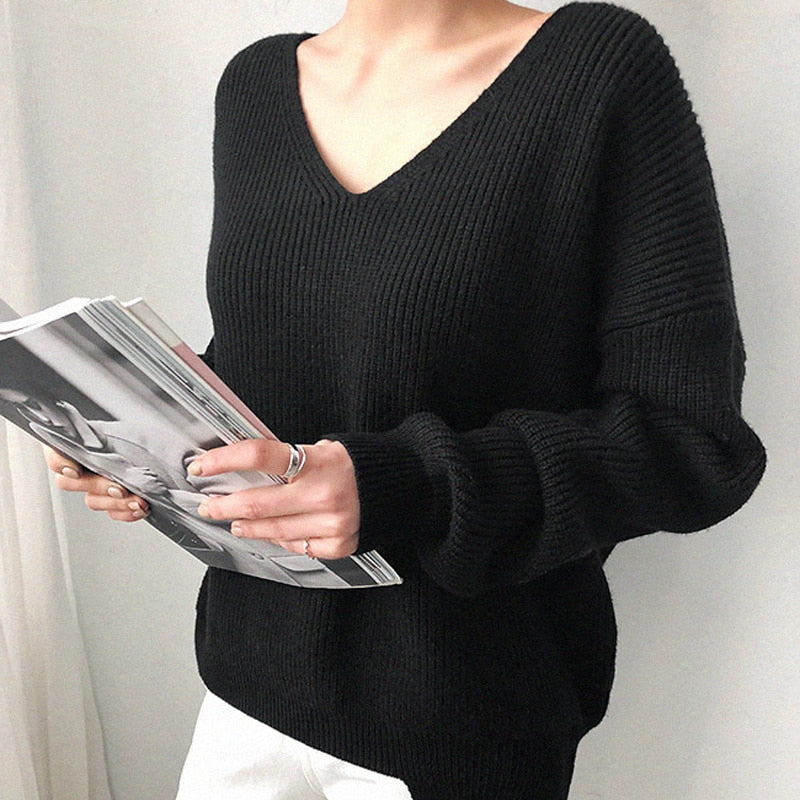 Casual Pullover V-Neck Sweater