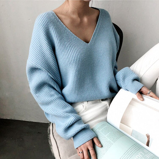 Casual Pullover V-Neck Sweater