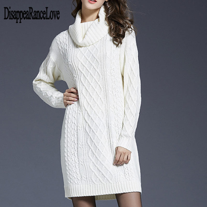 Cowl Neck Oversized Sweater Dress