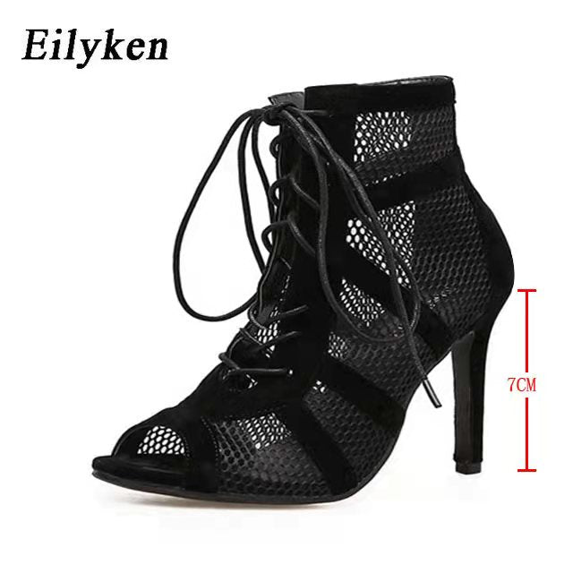 Eilyken Lace Up Cross-tied Booties